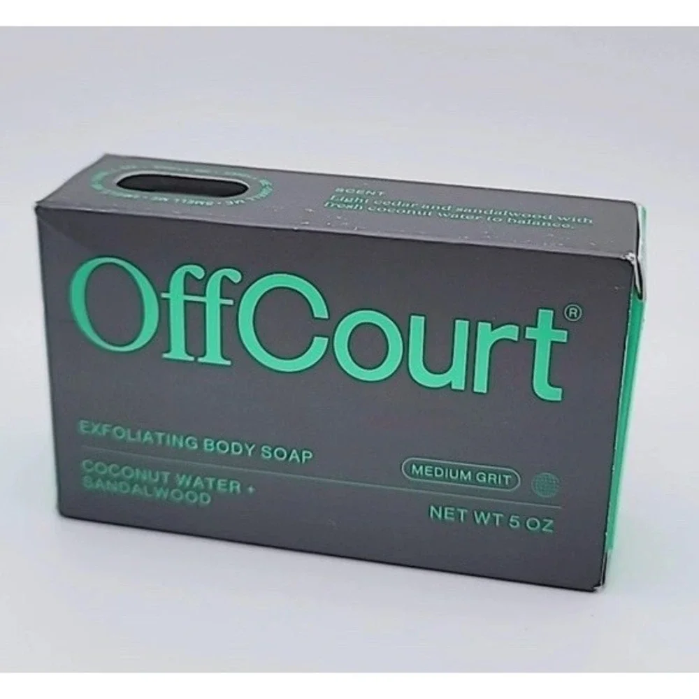 OffCourt Exfoliating Body Soap Coconut Water Sandalwood 5 oz Full Size NIB‎